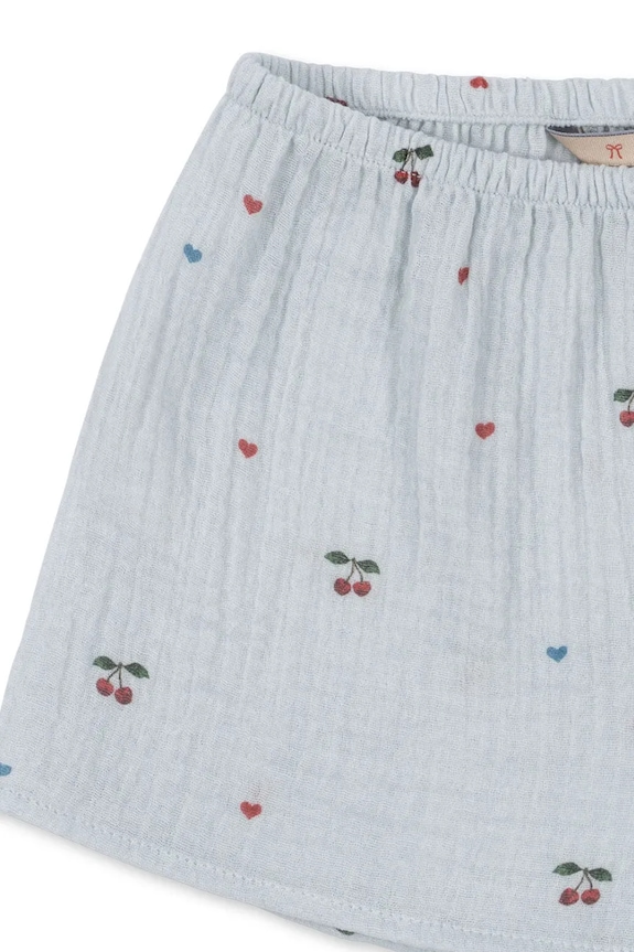 Dziewczynka Konges Sløjd szorty dziecięce bawełniane COCO MINI SHORTS GOTS KS105323.PPY2 niebieski