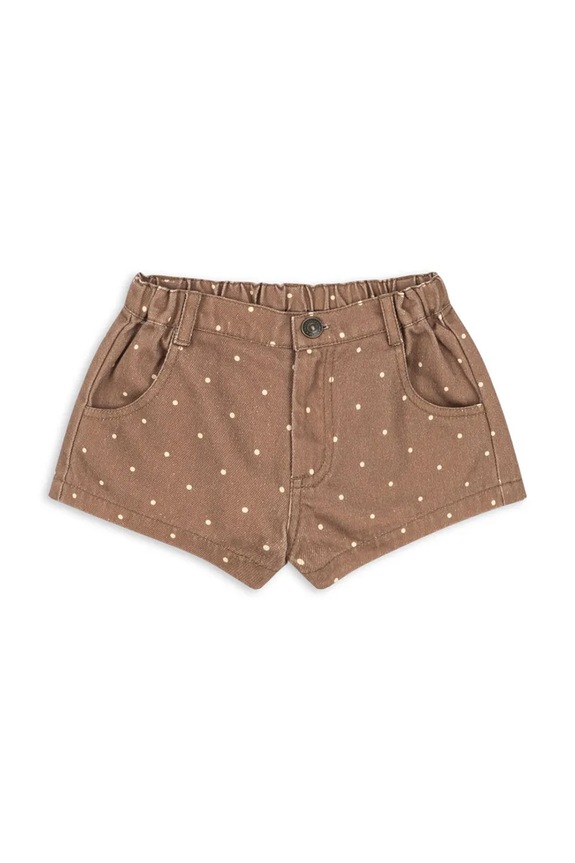 Konges Sløjd pantaloni scurți pentru copii, din bumbac MAGOT SHORTS GOTS maro KS105463.PPY2