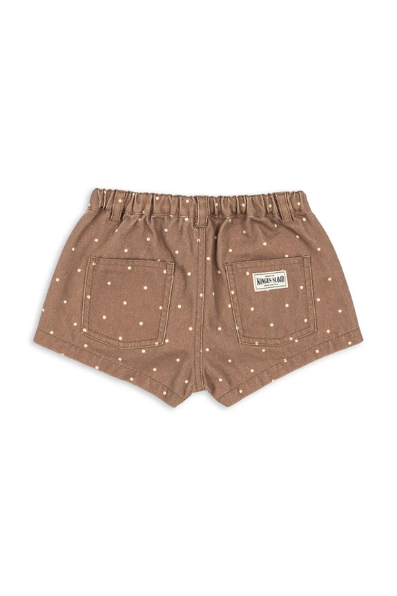Konges Sløjd pantaloni scurți pentru copii, din bumbac MAGOT SHORTS GOTS KS105463.PPY2 maro SS26