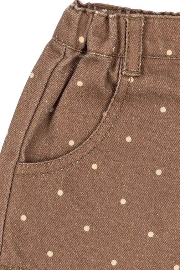 Konges Sløjd pantaloni scurți pentru copii, din bumbac MAGOT SHORTS GOTS maro KS105463.PPY2