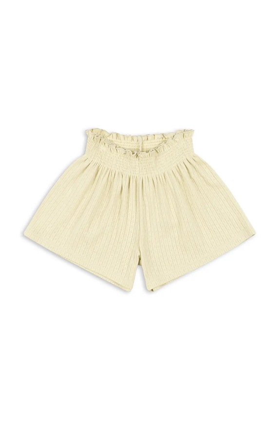 Konges Sløjd szorty dziecięce bawełniane MINNIE SHORTS GOTS żółty KS105482.PPY2