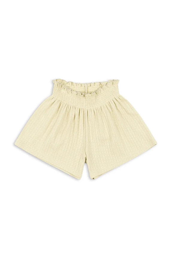 Konges Sløjd szorty dziecięce bawełniane MINNIE SHORTS GOTS żółty KS105482.PPY2