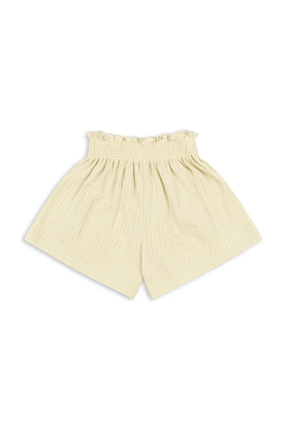 Konges Sløjd szorty dziecięce bawełniane MINNIE SHORTS GOTS KS105482.PPY2 żółty SS26