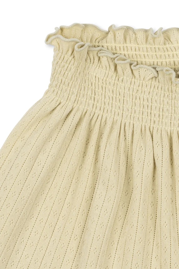 Dziewczynka Konges Sløjd szorty dziecięce bawełniane MINNIE SHORTS GOTS KS105482.PPY2 żółty