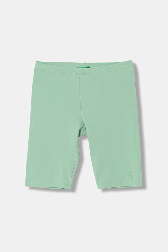 United Colors of Benetton látkové šortky detské bavlnené s elastanom zelená 3MT1C901D.G.season.PPY2