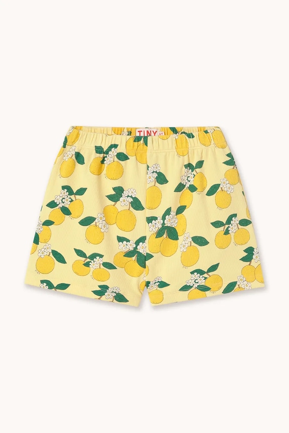 Otroške kratke hlače Tinycottons ORANGES RIB SHORT SS26.113 rumena SS26