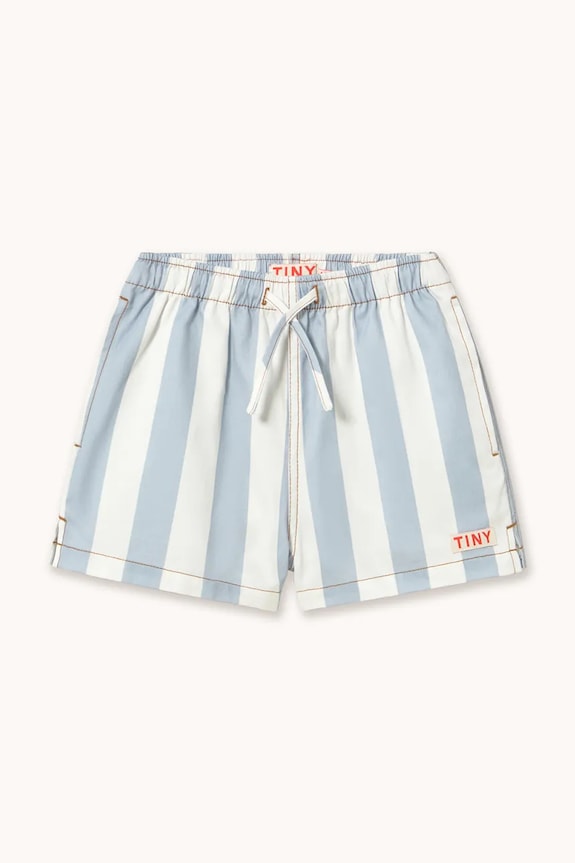 Otroške bombažne kratke hlače Tinycottons STRIPES TWILL SHORTS SS26.298 modra SS26