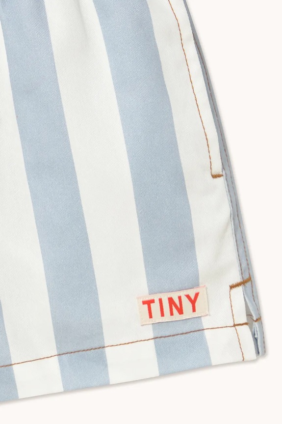 Otroške bombažne kratke hlače Tinycottons STRIPES TWILL SHORTS modra SS26.298