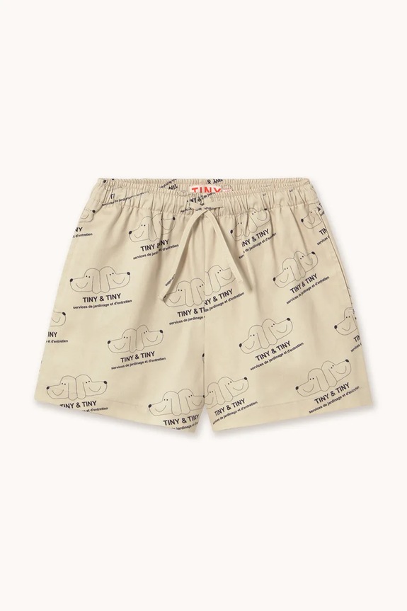 Otroške bombažne kratke hlače Tinycottons TINY & TINY TWILL SHORTS SS26.309 bež SS26