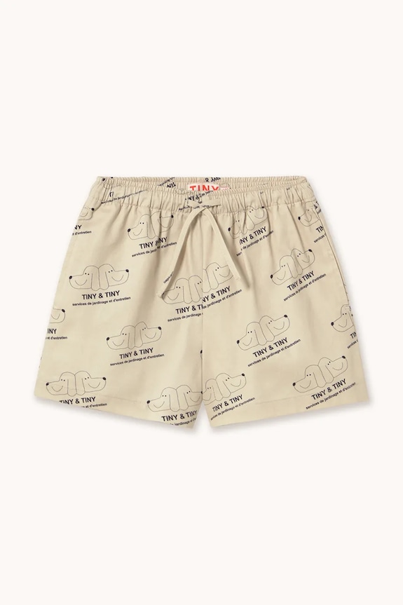 Otroške bombažne kratke hlače Tinycottons TINY & TINY TWILL SHORTS SS26.309 bež SS26