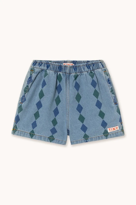 Otroške kratke hlače iz jeansa Tinycottons DIAMONDS SHORTS Casual modra SS26.356