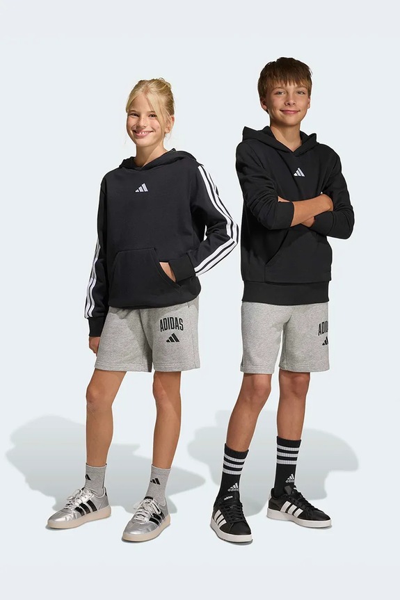 Παιδικό σορτς adidas στάμπα γκρί KS5521