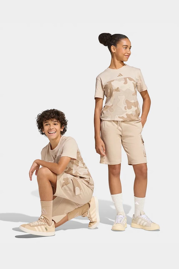 adidas szorty dziecięce casual beżowy KB6843