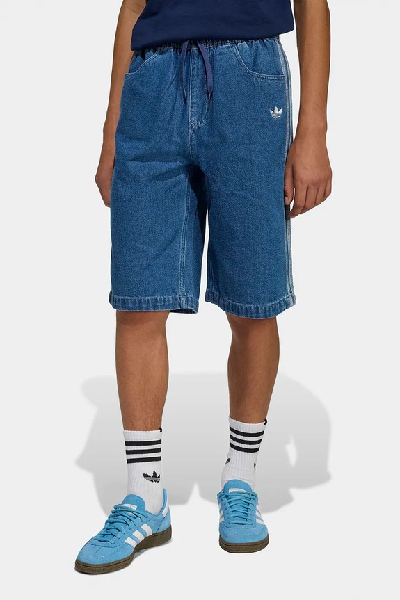 Otroške kratke hlače iz jeansa adidas Originals modra KE2969