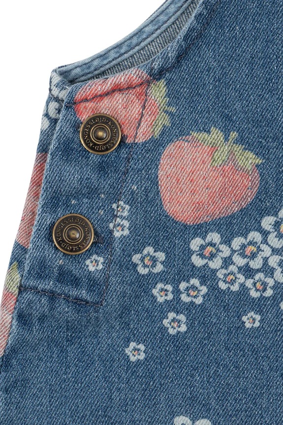 Konges Sløjd ogrodniczki jeansowe dziecięce MAGOT OVERALLS GOTS granatowy KS104972.PPY2