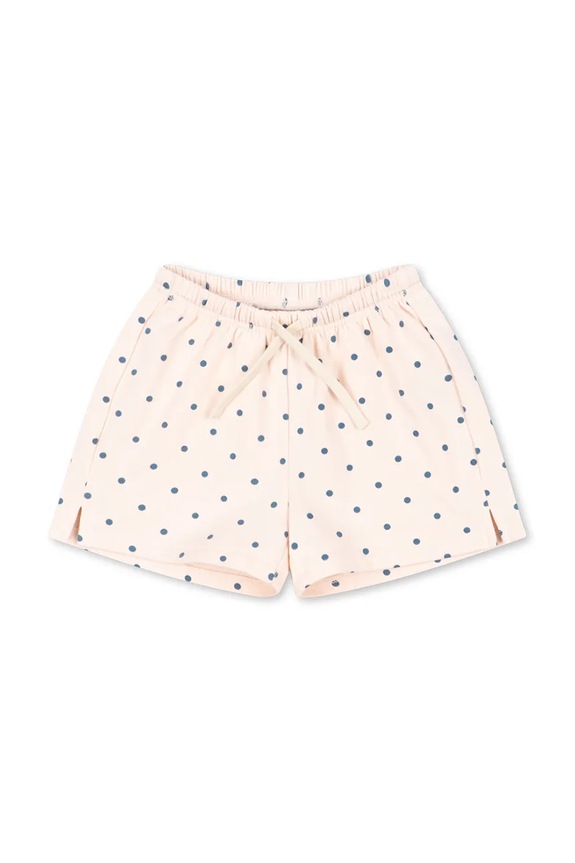Παιδικό βαμβακερό σορτς Konges Sløjd SPOTTY SWEAT SHORTS GOTS KS105091.PPY2 μπεζ SS26