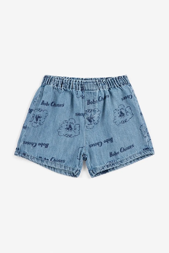 Bobo Choses szorty jeansowe niemowlęce Pickles The Dog wzorzyste niebieski 126AB057