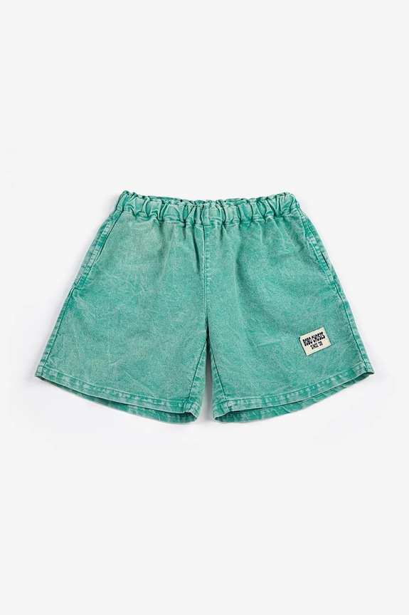 Bobo Choses pantaloni scurți din bumbac pentru copii Bobo Choses Since 09 126AC066 turcoaz SS26