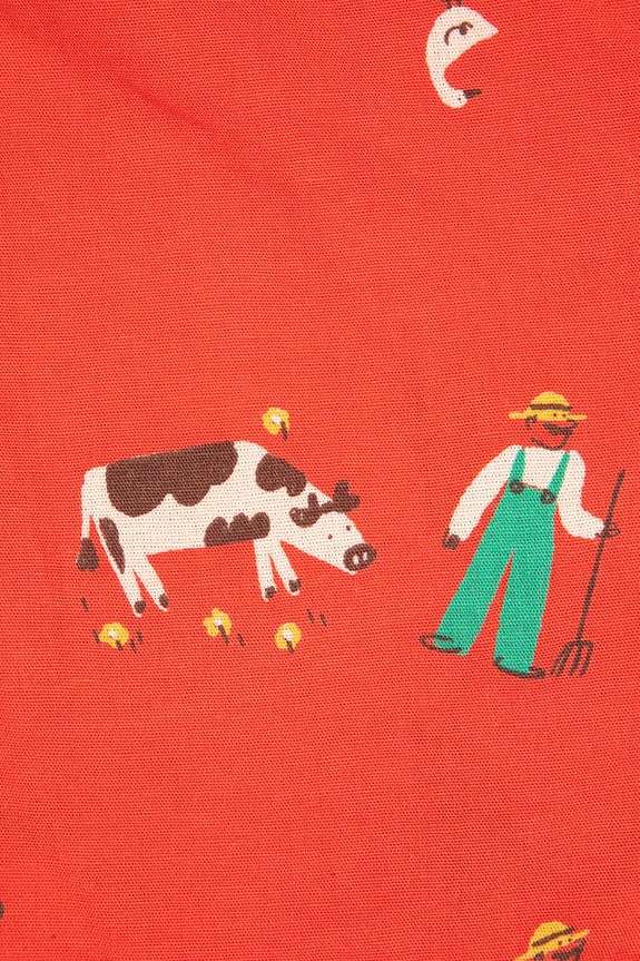 Chłopiec Bobo Choses szorty bawełniane dziecięce Farm Adventure 126AC068 czerwony