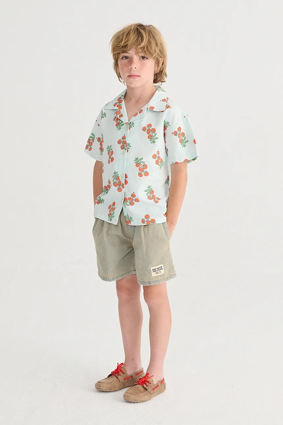 Bobo Choses pantaloni scurți din bumbac pentru copii Bobo Choses Since 09 casual albastru 126AC073