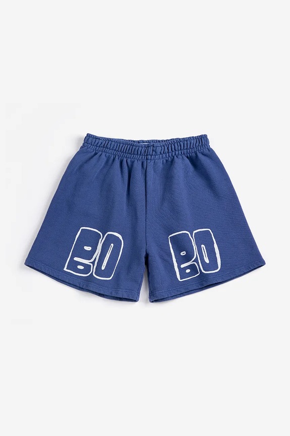 Bobo Choses pantaloni scurți din bumbac pentru copii 126AC144 bleumarin SS26