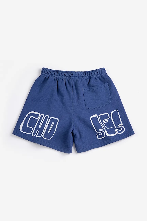 Băieți Bobo Choses pantaloni scurți din bumbac pentru copii 126AC144 bleumarin