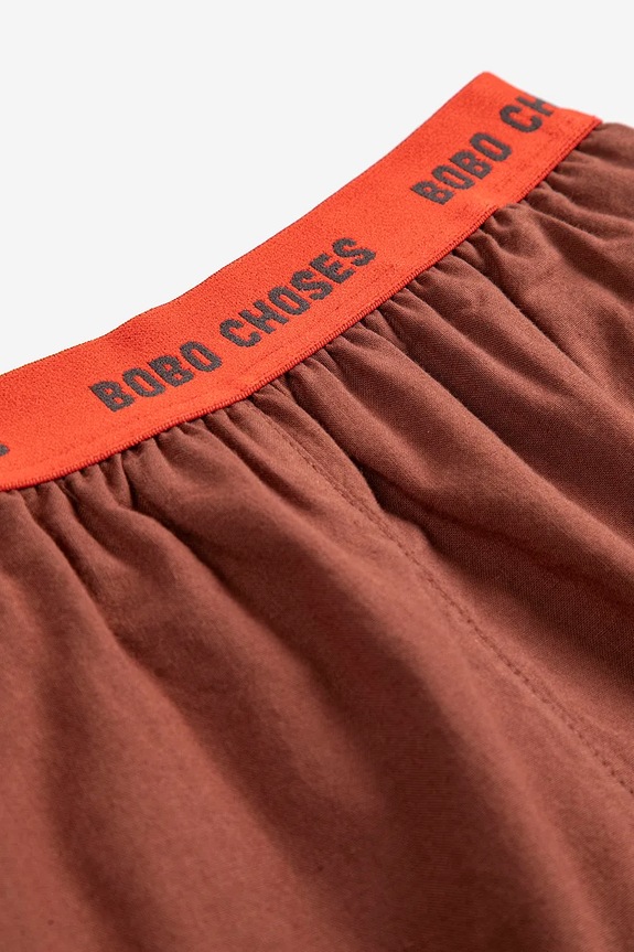 Bobo Choses pantaloni scurți din bumbac pentru copii Bobo Choses By Hand maro 126AC145