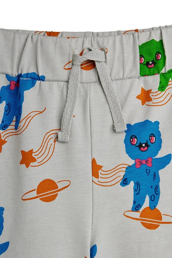 Αγορίστικα Παιδικό βαμβακερό σορτς Mini Rodini Aliens 26230119 γκρί