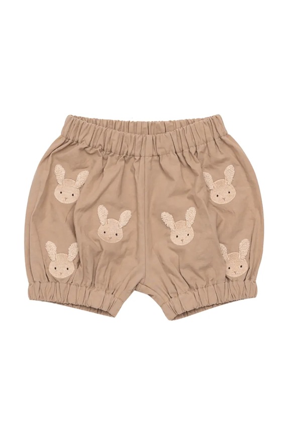 Dětské bavlněné šortky Donsje Carson Bloomers Fluffy Bunnies 3029808 béžová SS26