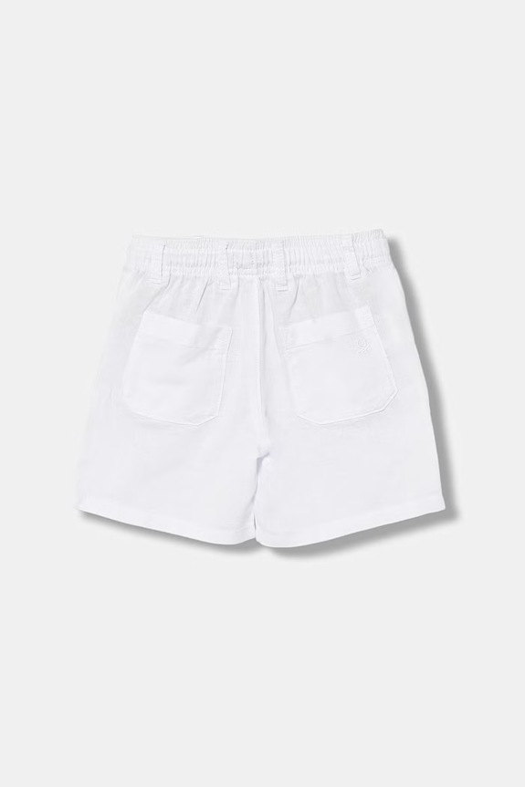 United Colors of Benetton pantaloni scurți pentru copii, cu in 43WBG9039.P.Stagionale alb SS26