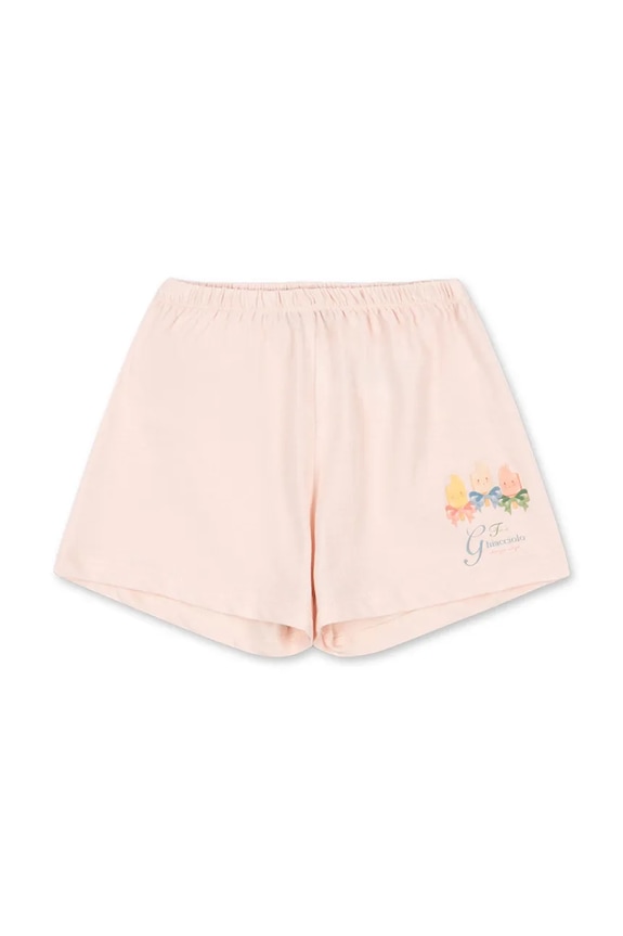 Konges Sløjd szorty dziecięce z bawełną ERA SHORTS OCS beżowy KS105357.PPY2