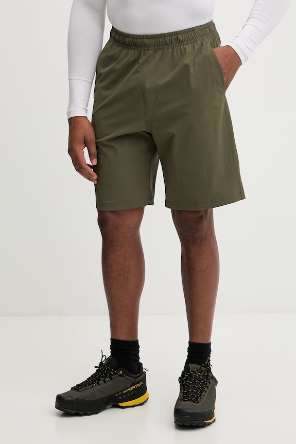 Športové krátke nohavice Salomon WAYFARER EASE s elastanom zelená LC2869500