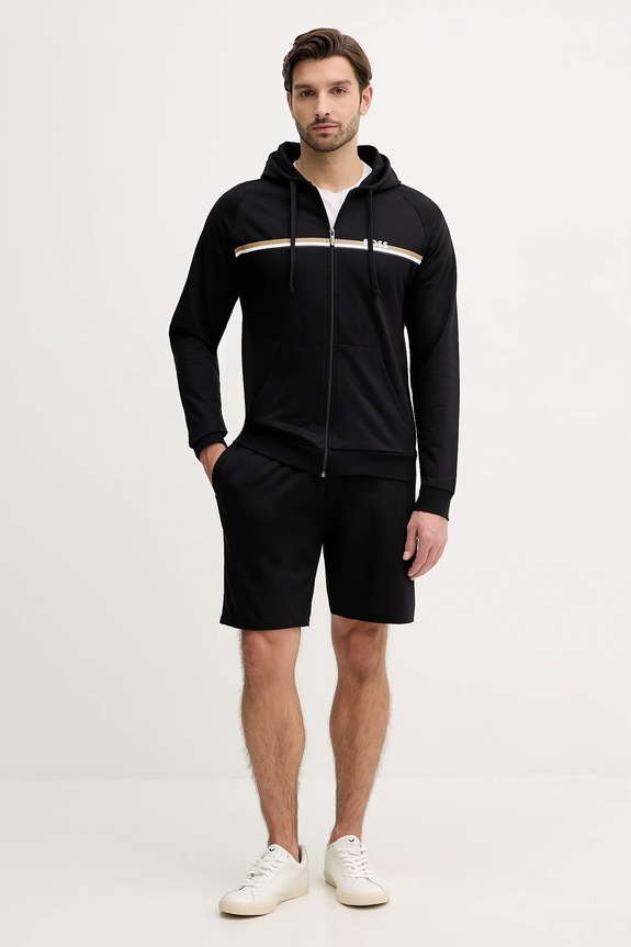 Bavlnené šortky BOSS Authentic Shorts 50554778 čierna SS26