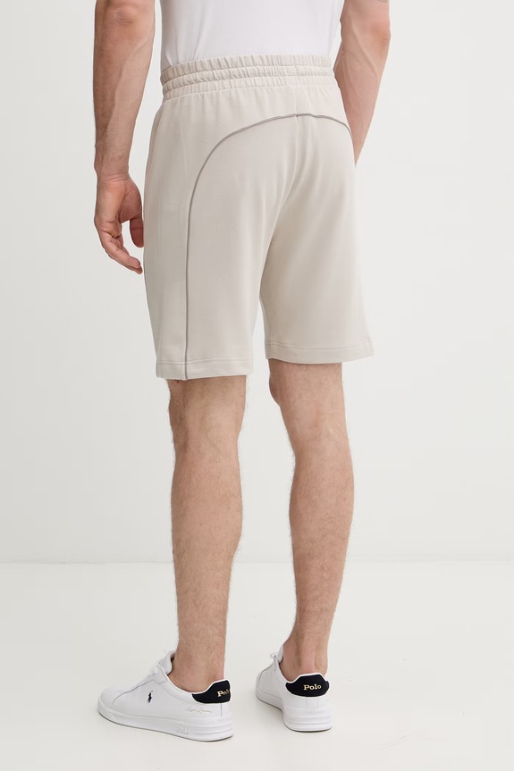 HUGO σορτς επίσημα Ανδρικά βαμβάκι με ελαστάν PALO SHORTS 50556996 μπεζ SS26