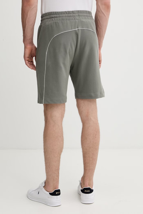 HUGO sportske kratke hlače za muškarce od pamuka s elastanom PALO SHORTS 50556996 zelena SS26