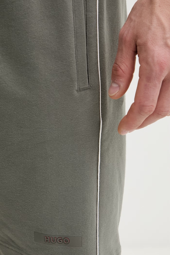 Odjeća HUGO sportske kratke hlače za muškarce od pamuka s elastanom PALO SHORTS 50556996 zelena