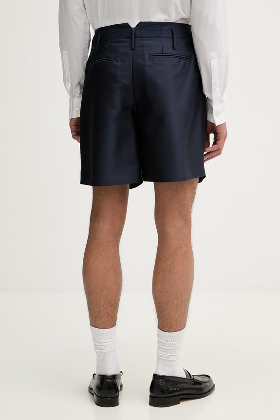 Ρούχα Kenzo σορτς ανδρικά με μαλλί FG55SH3029FA σκούρο μπλε