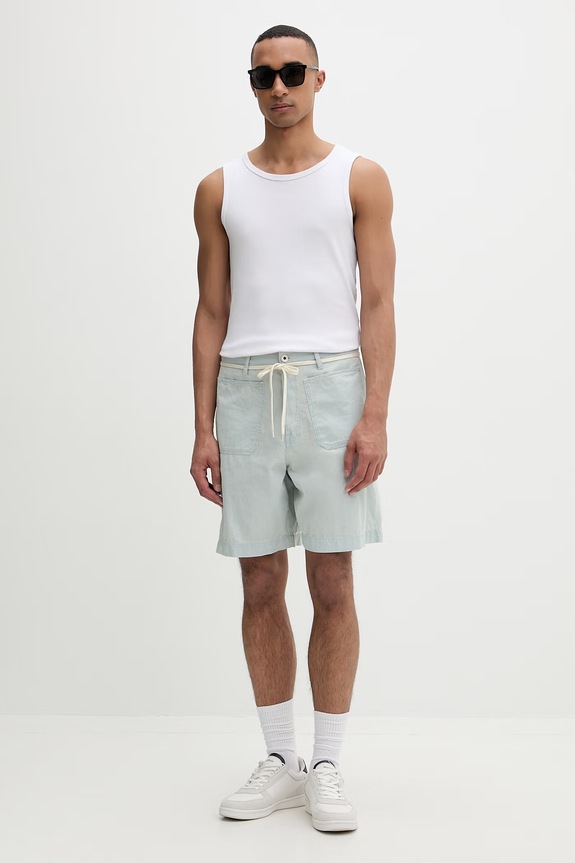 Kenzo Σορτς Ανδρικά βαμβακερά FG55DS3416F4 μπλε SS26