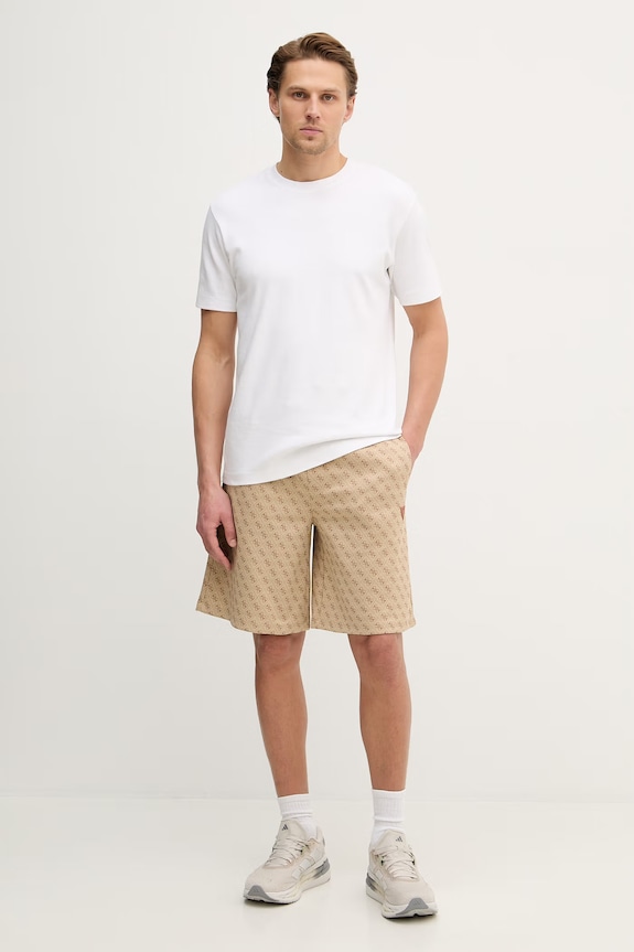 Guess szorty KORBIN Z4YD03.K7122 beżowy SS26