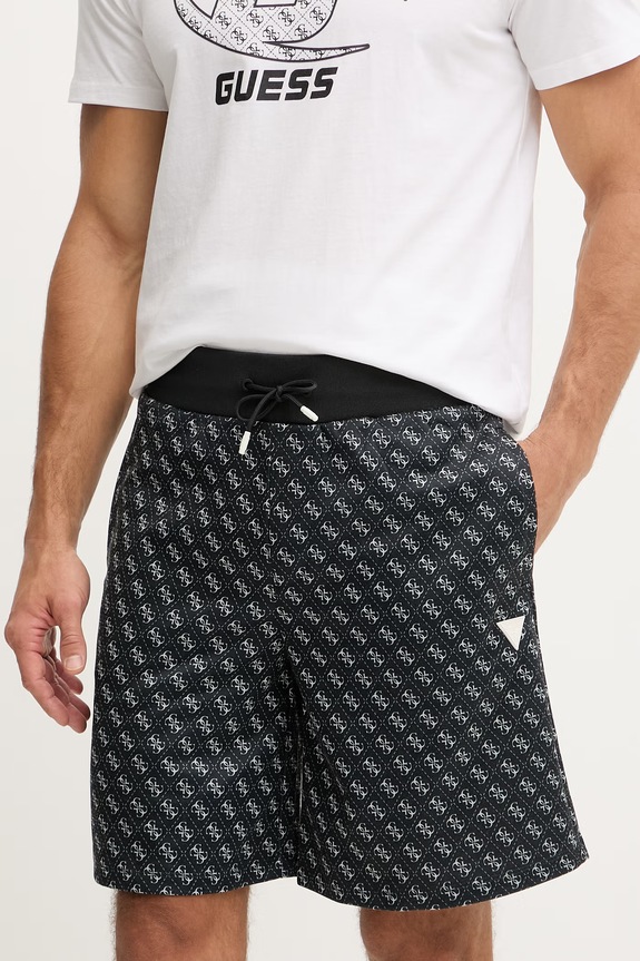 Guess pantaloni scurți KORBIN tricotaj negru Z4YD03.K7122