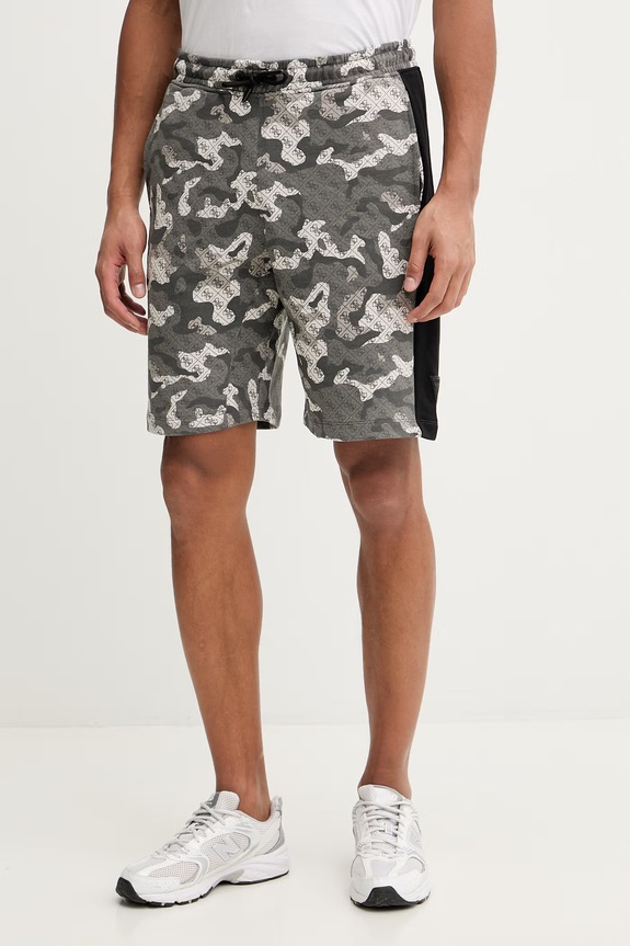 Bavlněné šortky Guess CHAYTON pletenina šedá Z6RD00.K9YI1