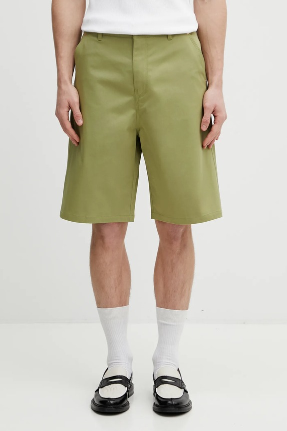 Šortky Drôle de Monsieur Short Baggy s elastanom zelená J.BS167.CO214.OL