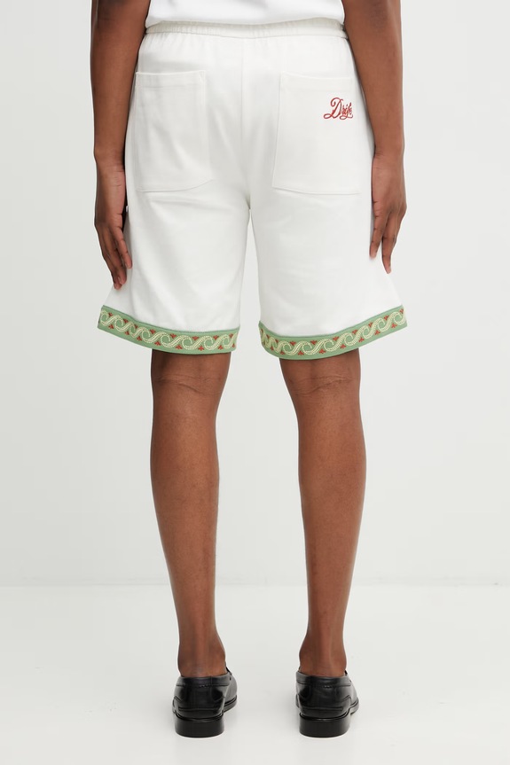 Clothing Drôle de Monsieur Short Piqué Brodé shorts cotton men's K.BS179.CO264.OW beige