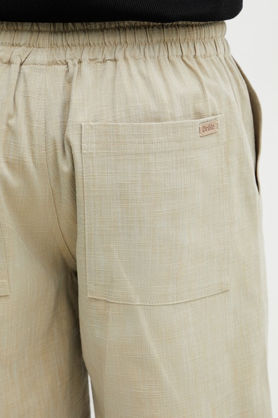 Drôle de Monsieur men's shorts with cotton green K.BS176.CO273.KK