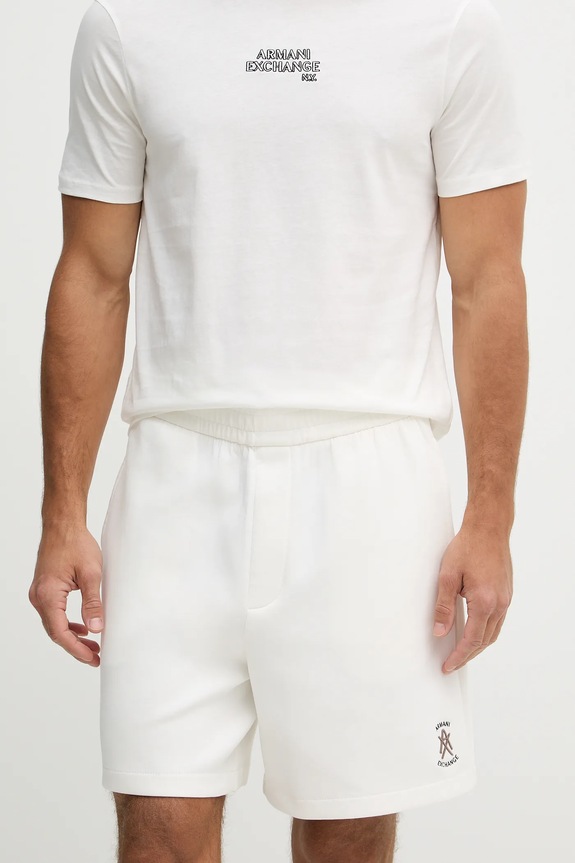 Armani Exchange pantaloni scurți tricotaj bej XM001773.AF10818