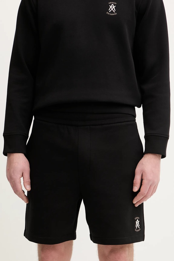 Armani Exchange szorty z elastanem czarny XM001773.AF10818