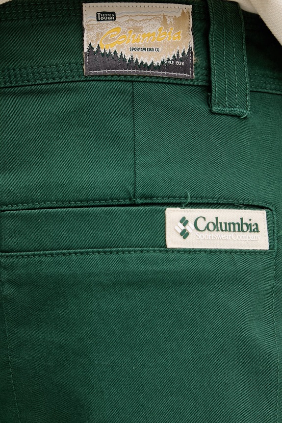 Columbia šortky pánske s bavlnou Acker Rock zelená 2157071