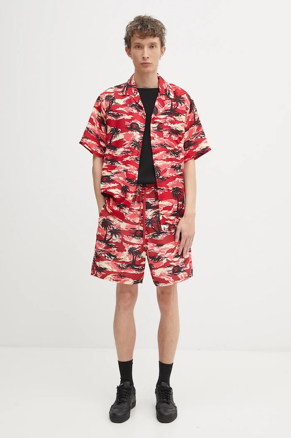 A Bathing Ape szorty Palm Tree Camo 1L30153312 czerwony