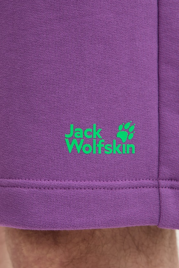 Jack Wolfskin pantaloni scurți sport de pentru bărbați, din bumbac Celebrate The Paw violet A65908