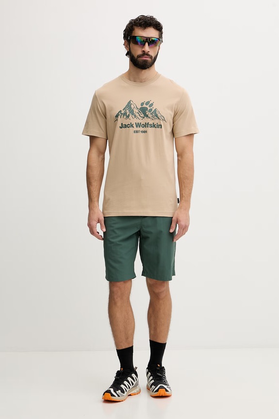 Jack Wolfskin sportske kratke hlače za muškarce Duneland A65926 zelena SS26